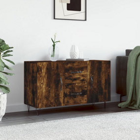 Berkfield Sideboard Smoked Oak 100x36x60 cm Engineered Wood