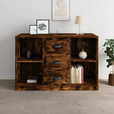 Berkfield Sideboard Smoked Oak 104.5x35.5x67.5 cm Engineered Wood