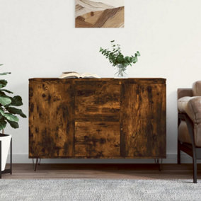 Berkfield Sideboard Smoked Oak 104x35x70 cm Engineered Wood