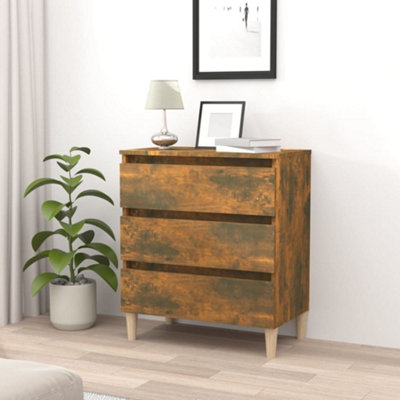 Berkfield Sideboard Smoked Oak 60x35x69 cm Engineered Wood