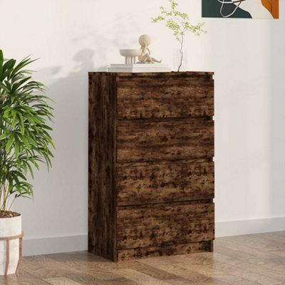 Berkfield Sideboard Smoked Oak 60x35x98.5 cm Engineered Wood