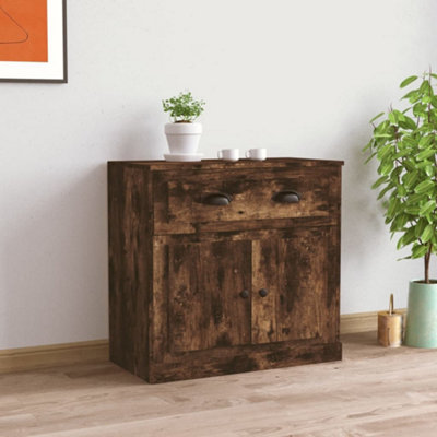 Berkfield Sideboard Smoked Oak 70x35.5x67.5 cm Engineered Wood