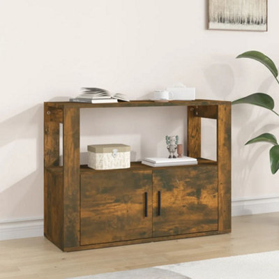 Berkfield Sideboard Smoked Oak 80x30x60 cm Engineered Wood