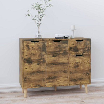 Berkfield Sideboard Smoked Oak 90x30x72 cm Engineered Wood