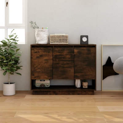 Berkfield Sideboard Smoked Oak 97x31x75 cm Engineered Wood