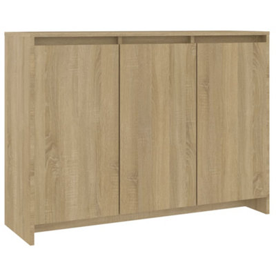 Berkfield Sideboard Sonoma Oak 102x33x75 cm Engineered Wood