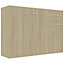 Berkfield Sideboard Sonoma Oak 105x30x75 cm Engineered Wood
