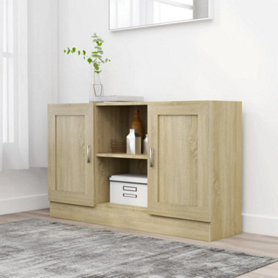 Berkfield Sideboard Sonoma Oak 120x30.5x70 cm Engineered Wood