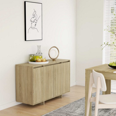 Berkfield Sideboard Sonoma Oak 120x41x75 cm Engineered Wood