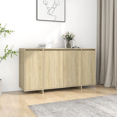 Berkfield Sideboard Sonoma Oak 135x41x75 cm Engineered Wood