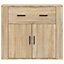 Berkfield Sideboard Sonoma Oak 80x33x70 cm Engineered Wood