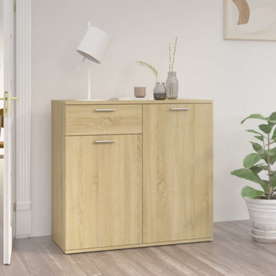 Berkfield Sideboard Sonoma Oak 80x36x75 cm Engineered Wood