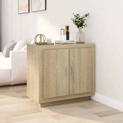 Berkfield Sideboard Sonoma Oak 80x40x75 cm Engineered Wood