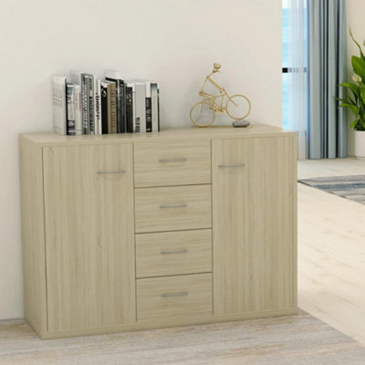 Berkfield Sideboard Sonoma Oak 88x30x65 cm Engineered Wood