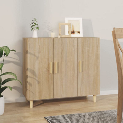 Berkfield Sideboard Sonoma Oak 90x34x80 cm Engineered Wood