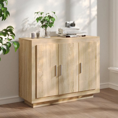 Berkfield Sideboard Sonoma Oak 92x35x75 cm Engineered Wood