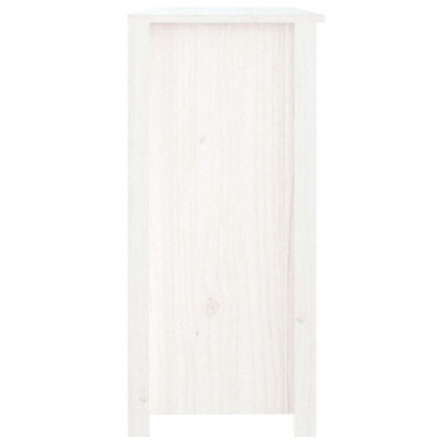Berkfield Sideboard White 100x35x74 cm Solid Wood Pine