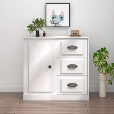 Berkfield Sideboard White 70x35.5x67.5 cm Engineered Wood