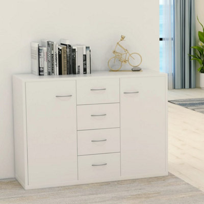 Berkfield Sideboard White 88x30x65 cm Engineered Wood | DIY at B&Q