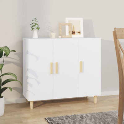 Berkfield Sideboard White 90x34x80 cm Engineered Wood