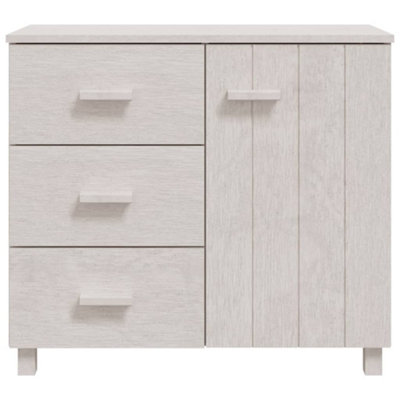 Berkfield Sideboard White 90x40x80 cm Solid Pinewood