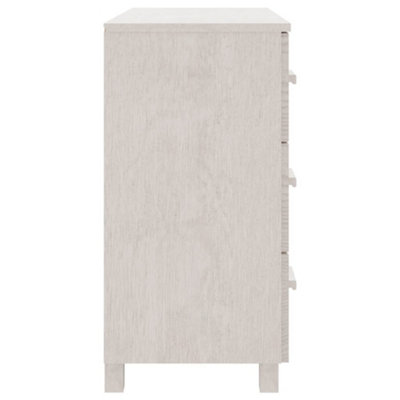 Berkfield Sideboard White 90x40x80 cm Solid Pinewood