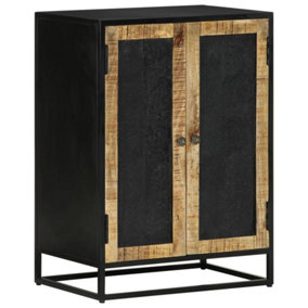 Berkfield Sideboard with 2 Doors 55x35x75 cm Solid Wood Mango&Iron