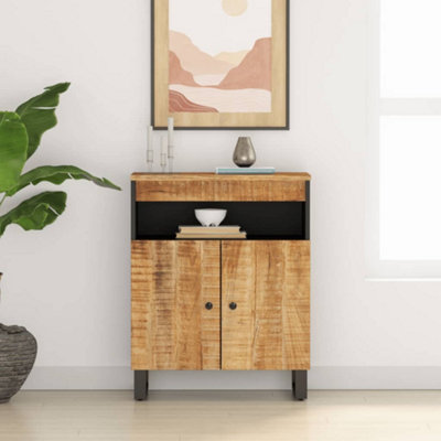 Berkfield Sideboard with 2 Doors 60x33x75 cm Solid Wood Mango | DIY at B&Q