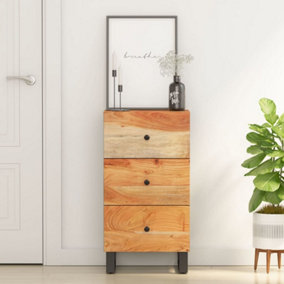 Berkfield Sideboard with 3 Drawers 40x33.5x75 cm Solid Wood Acacia