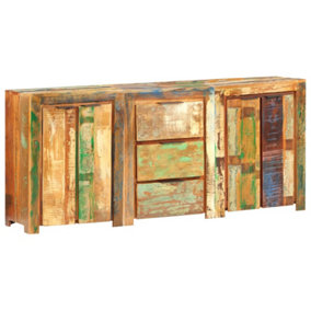 Berkfield Sideboard with 3 Drawers and 4 Doors Solid Reclaimed Wood
