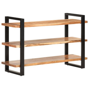 Berkfield Sideboard with 3 Shelves 120x40x75 cm Solid Acacia Wood