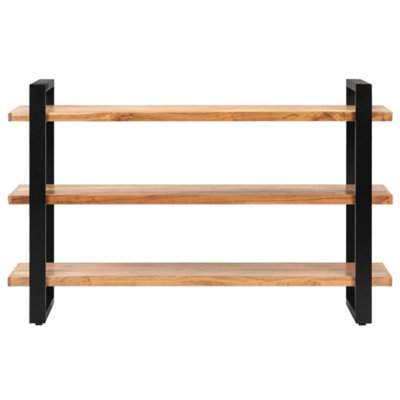 Berkfield Sideboard with 3 Shelves 120x40x75 cm Solid Acacia Wood