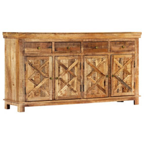 Berkfield Sideboard with 4 Drawers 160x40x85 cm Solid Mango Wood