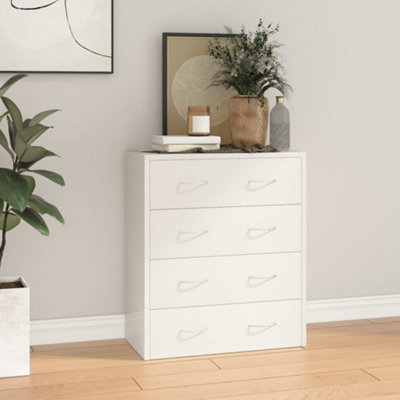 Berkfield Sideboard with 4 Drawers 60x30.5x71 cm High Gloss White