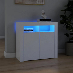 Berkfield Sideboard with LED Lights White 80x35x75 cm