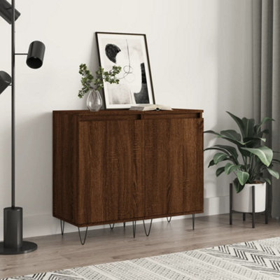 Berkfield Sideboards 2 pcs Brown Oak 40x35x70 cm Engineered Wood