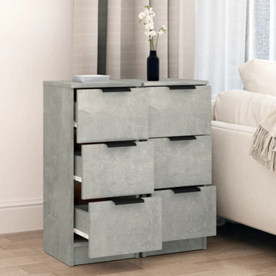 Berkfield Sideboards 2 pcs Concrete Grey 30x30x70 cm Engineered Wood