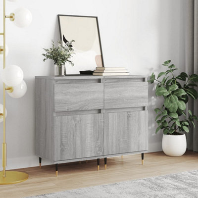 Berkfield Sideboards 2 pcs Grey Sonoma 40x35x70 cm Engineered Wood