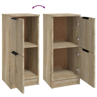 Berkfield Sideboards 2 pcs Sonoma Oak 30x30x70 cm Engineered Wood