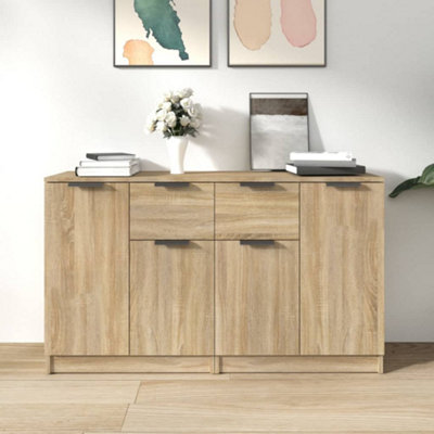 Berkfield Sideboards 2 pcs Sonoma Oak 60x30x70 cm Engineered Wood | DIY ...