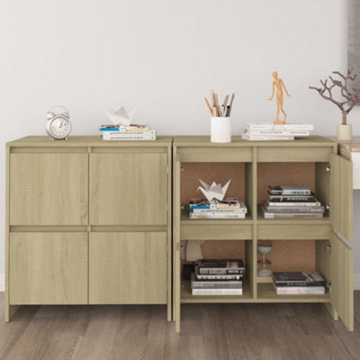 Berkfield Sideboards 2 pcs Sonoma Oak 70x41x75 cm Engineered Wood