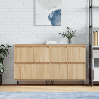 Berkfield Sideboards 2 pcs Sonoma Oak Engineered Wood