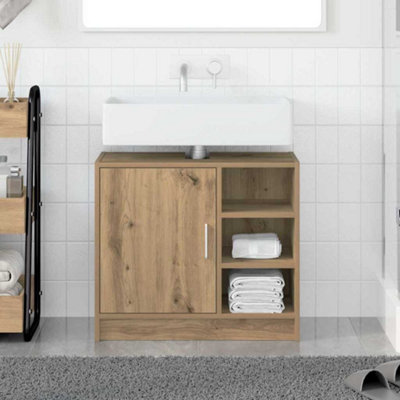 Berkfield Sink Cabinet Artisan Oak 63x29x55 cm Engineered Wood