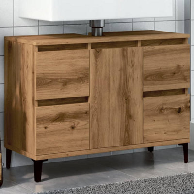BERKFIELD SINK CABINET ARTISAN OAK 80X33X60 CM ENGINEERED WOOD