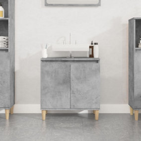 Berkfield Sink Cabinet Concrete Grey 58x33x60 cm Engineered Wood