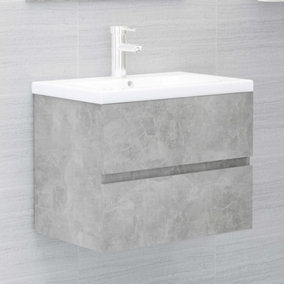 Berkfield Sink Cabinet Concrete Grey 60x38.5x45 cm Engineered Wood