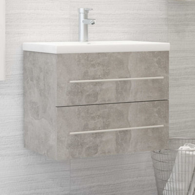 Berkfield Sink Cabinet Concrete Grey 60x38.5x48 cm Engineered Wood Price Comparisons | Compare The Build