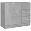 Berkfield Sink Cabinet Concrete Grey 63x30x54 cm Engineered Wood
