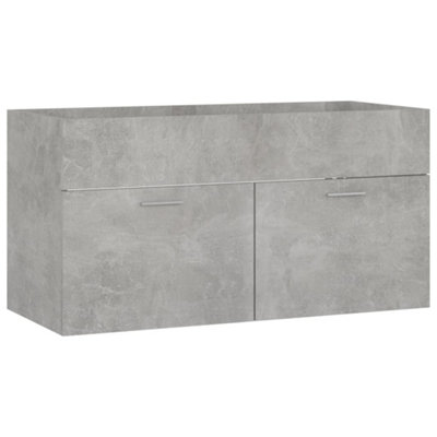 Berkfield Sink Cabinet Concrete Grey 90x38.5x46 cm Engineered Wood