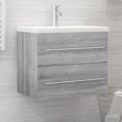 Berkfield Sink Cabinet Grey Sonoma 60x38.5x48 cm Engineered Wood